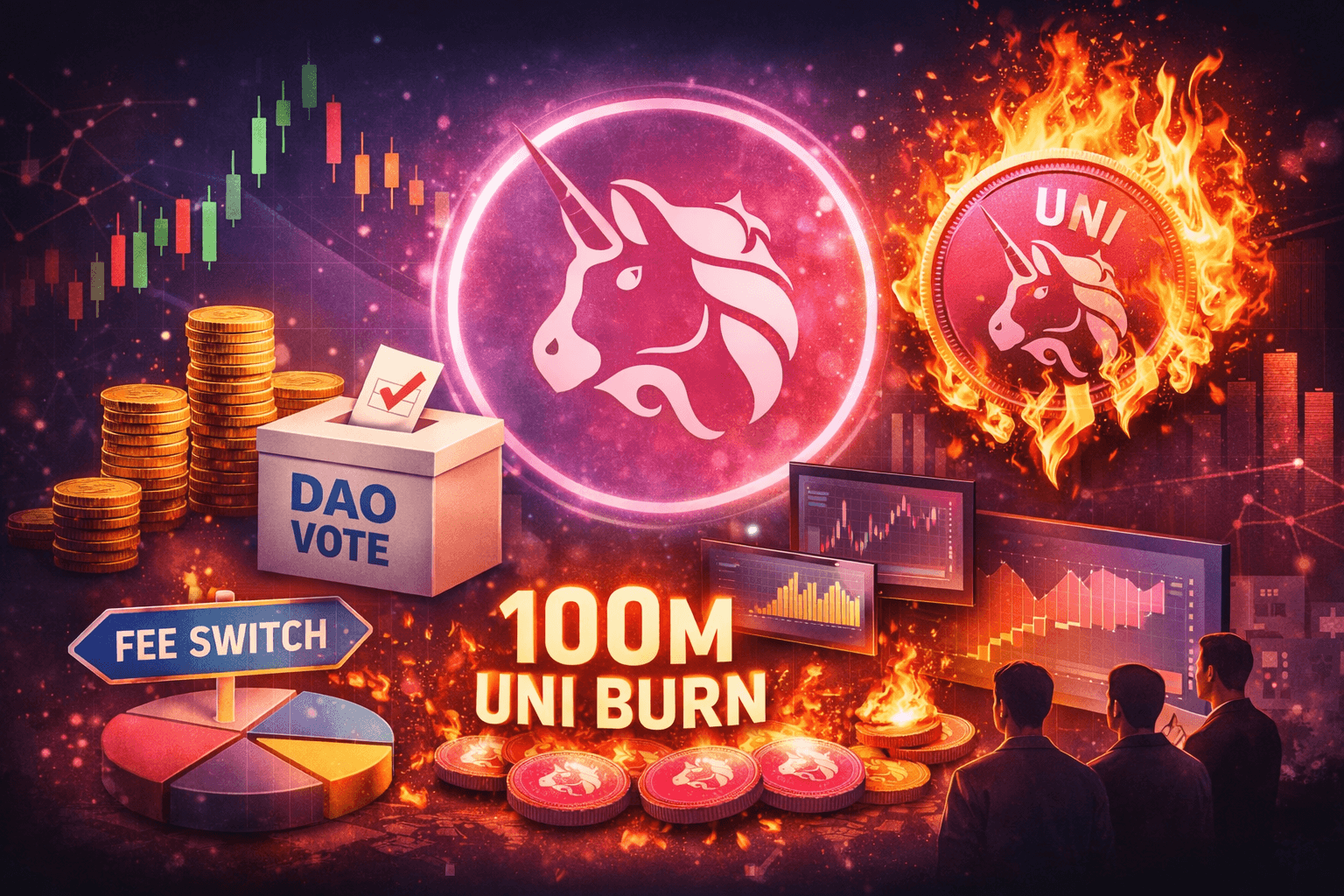 Uniswap burn de 100 millions de UNI et nouveau modèle économique