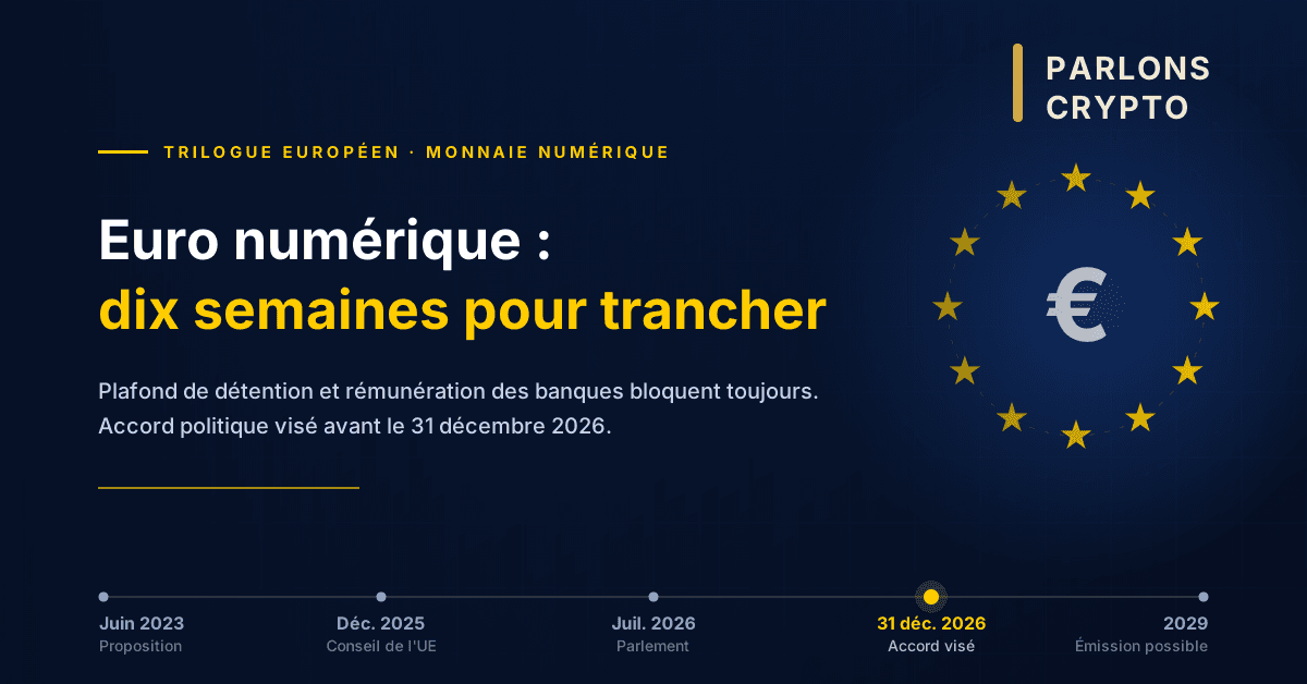 Euro numérique : dix semaines pour trancher